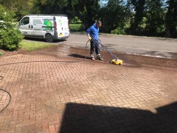 Block paving cleaning
