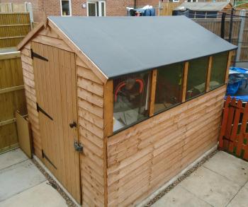 EDPM shed rubber roof replacement